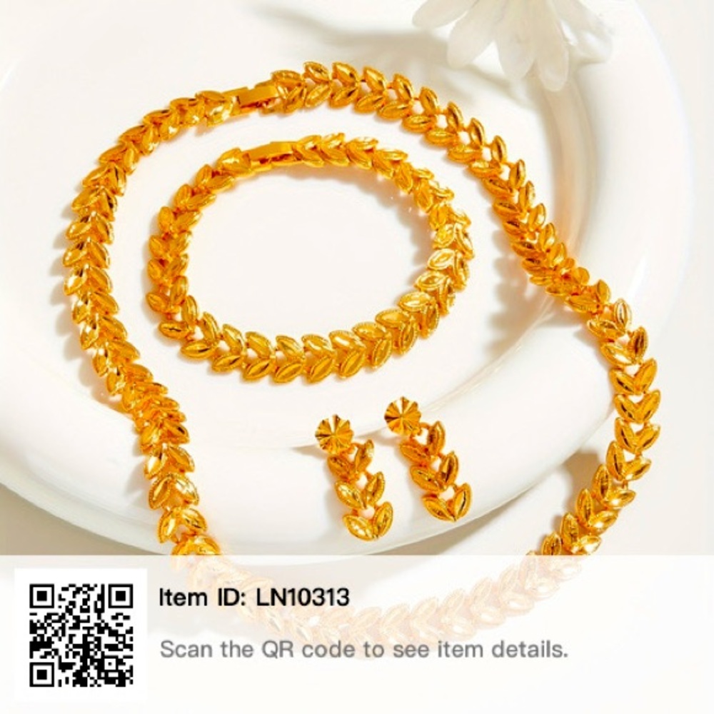 24 karat yellow gold, chain bracelet and earrings